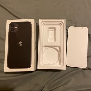 iphone 11 black 128gb empty box ONLY with pamphlet inside
